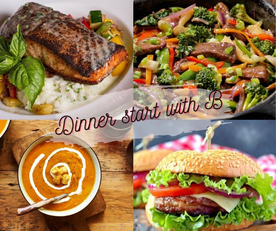dinner start with B